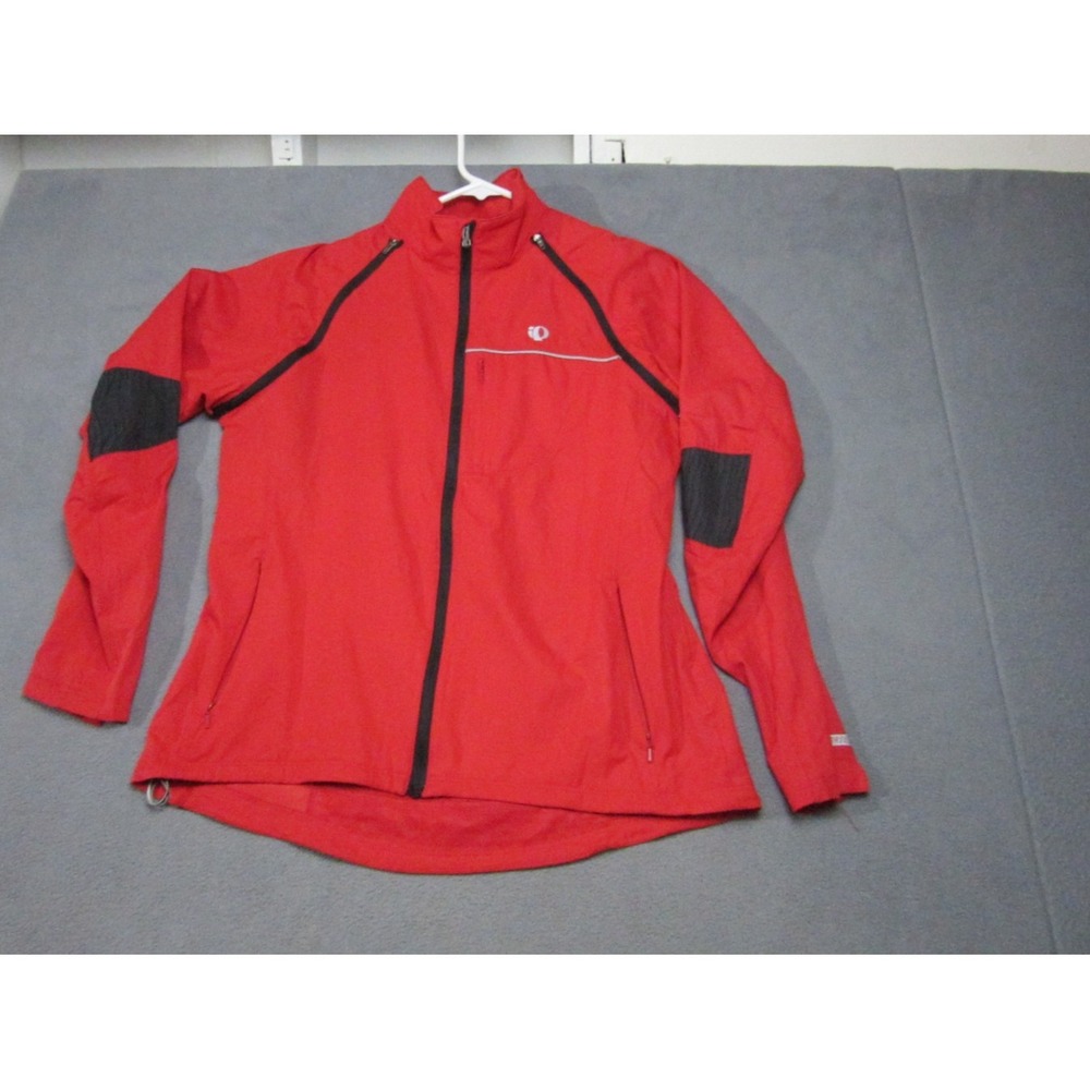 Pearl Izumi Jacket Womens XL Red Elite Thermal Barrier Cycling Vented Full Zip